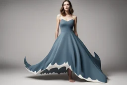 наряд платье что напоминает акулу