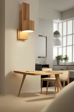 wall lamp inspired by archictecture design style,full wood material finish