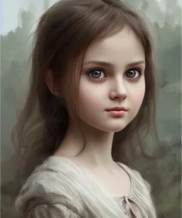 intricate, elegant, sharp focus, illustration, detailed eyes, digital painting, concept art, matte, masterpiece, face portrait of a young and cute ukrainian girl, au naturel, adorable, round face, slightly smiling, art by andrey shishkin