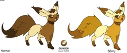 Create a fox-like creature with ground/rock-like features on its body