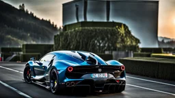 Ferrari Bugatti Chiron Hyper Sport, desktop wallpaper, 4K, Cinematic, rear view