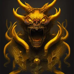 Demon sin of pride, evil, yellow