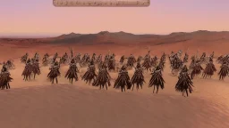 desert, comic style warriors from behind