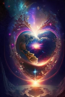 The universe healing a broken world through the vibration of love