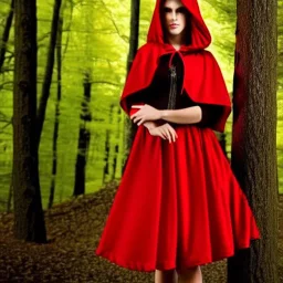 sultry, big buxomed red riding hood