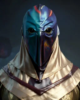 "magican, mysterious Kenku male, bird, full-scale head and shoulders portrait, 8k resolution concept art portrait by Greg Rutkowski, Artgerm, WLOP, Alphonse Mucha dynamic lighting hyperdetailed intricately detailed Splash art trending on Artstation triadic colors Unreal Engine 5 volumetric lighting Splash art fantasy"