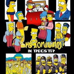 The Simpsons in the style of US WWII propaganda posters