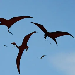  pterosaurs flying in the sky