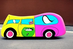 whimsical cartoon car