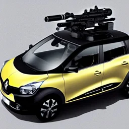 Renault Zoë, gun mounted on the roof