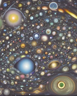 All the universes in human eyes