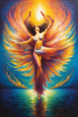 eternal dance of divine pleasure; surrealistic modern art