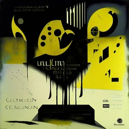 Surreal nightmare residual impact test, abstract surrealism, by Colin McCahon and Graham Sutherland, mind-bending illustration; album cover art, asymmetric, Braille code characters