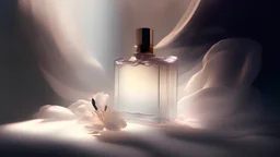 generate me an aesthetic photo of perfumes for Ethereal Edges: Add a soft, ethereal glow to the edges of the composition.