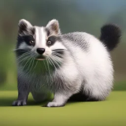 Badger running with cat