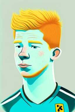 Kevin De Bruyne Belgian football player , cartoon 2d