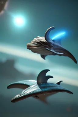 Space midgets riding flying dolphins