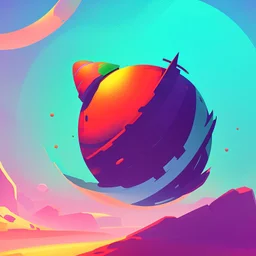 stylized planet, no background
