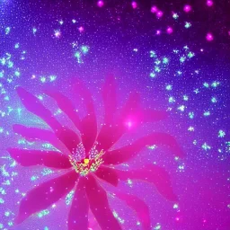  glitter and cristal delicate flower pink and blue in a galactic ambiance, delicate colors in the foreground, full of details, smooth, light effect，vaporwave colorful, smooth, extremely sharp detail, finely tuned detail, ultra high definition, 8 k, unreal engine 5, ultra sharp focus