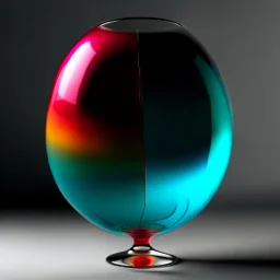 A transparent glass balloon inside the color of the balloon