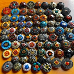 mandala polished stones