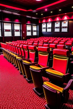 Movie theater with chairs