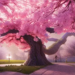 the most stunning, gorgeous cherryblossom tree high-detailed, fine-detailed, intricate, 8k resolution, digital art, detailed matte, volumetric lighting, dynamic lighting, ornate, baroque, illustration, 3D octane render, brian froud, howard lyon, selina french, greg rutowski, sharp focus, crisp