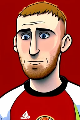 Oliver McBurney Footballer r cartoon 2d