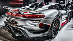 porsche 918 BRABUS ROCKET, rear view, desktop wallpaper, 4K, Cinematic