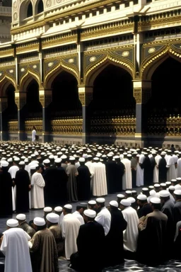 Picture of Muslims at the Kaaba praying