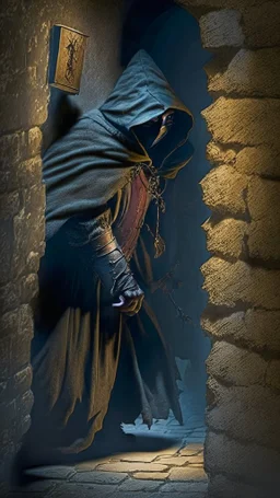 thief lurking in the shadows medieval