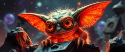 glittering kobold gremlin, goa psy ambient in the style of vangelis and fsol, source vibrations