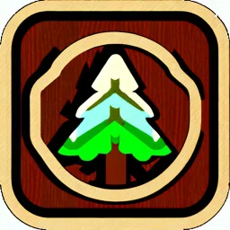 woods pine tree icon