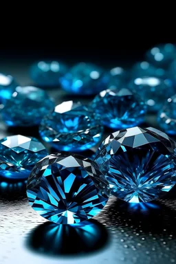 A world full of sparkling blue diamonds