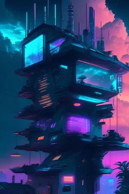 Cyberpunk sky home