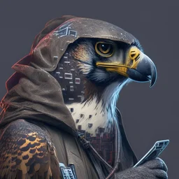 profile picture of a falcon as a hacker