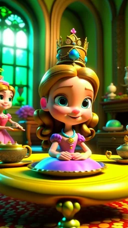 Cover story,Princess Penelope's Magical Tea Party, cartoon,3D