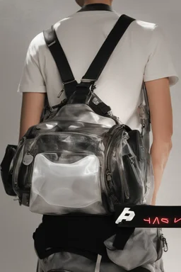 back pack, transparent, sci fi, punk, color, neon