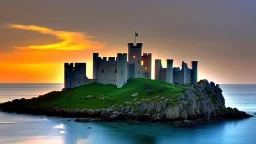 Stone castle by the ocean