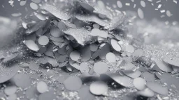 a photograph of silver confetti