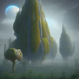 strange buildings on strange planets, and strange trees