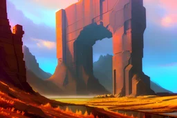 Autumn, sci-fi, epic, cliff
