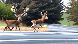 the deceased deer's family stalks moving truck company