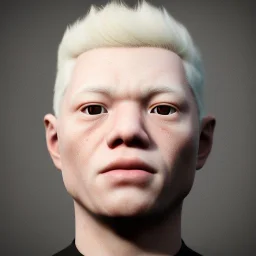 albino man