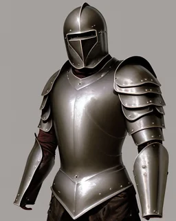 Steel and leather armor on a strong commander