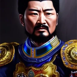 Ultra detailed fullbody Portrait in oil on canvas of Xiahou Dun with armor,helmet,extremely detailed digital painting,ultrarealistic skin,intense stare, extremely detailed face, crystal clear eyes, mystical colors ,perfectly centered image, perfect composition, rim light, beautiful lighting,masterpiece ,8k, stunning scene, raytracing, anatomically correct, in the style of Simon Bisley and Ohrai Noriyoshi and robert e howard and Steve Jung and Wizyakuza and uncannyknack.