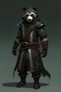 Panda Rogue male, black clothes,