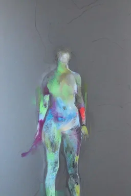 Full body portrait, painting, medium shot lady volumetric ice