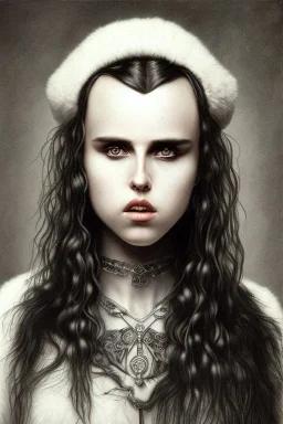 Danish singer MØ face, Style John Kenn Mortensen,