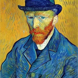 Retrato de un transformer por van gogh.